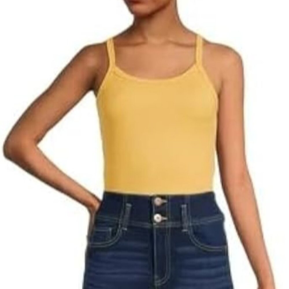 No Boundaries Mustard Yellow Fitted Tank Top